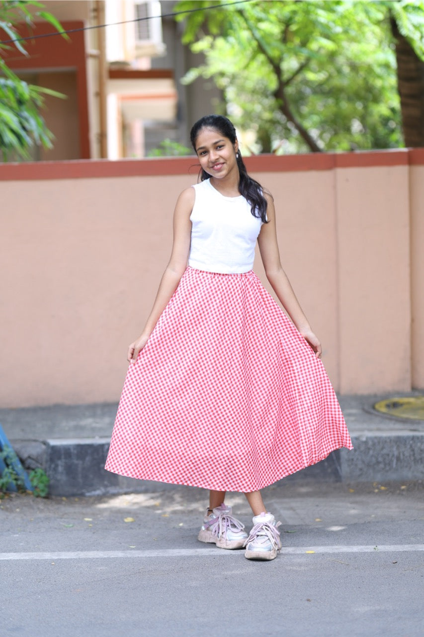 Classic A-Line Skirt with Crop Top