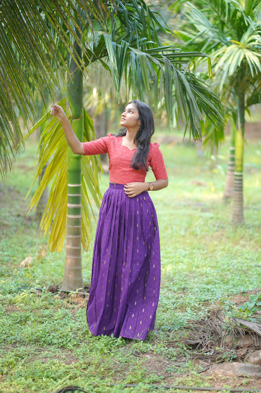 Rich Purple & Orange Top