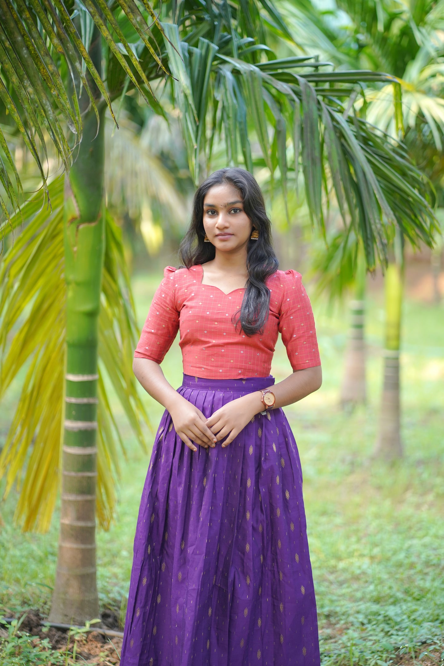 Rich Purple & Orange Top